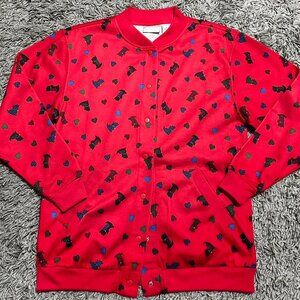 2000s Vintage Scottie Dog Button Up Cardigan Sweater Size S